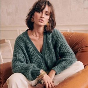Sezane Achilles cardigan size S in Sage